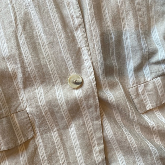 Free People Linen Fern Blazer striped oversized - Picture 8 of 12